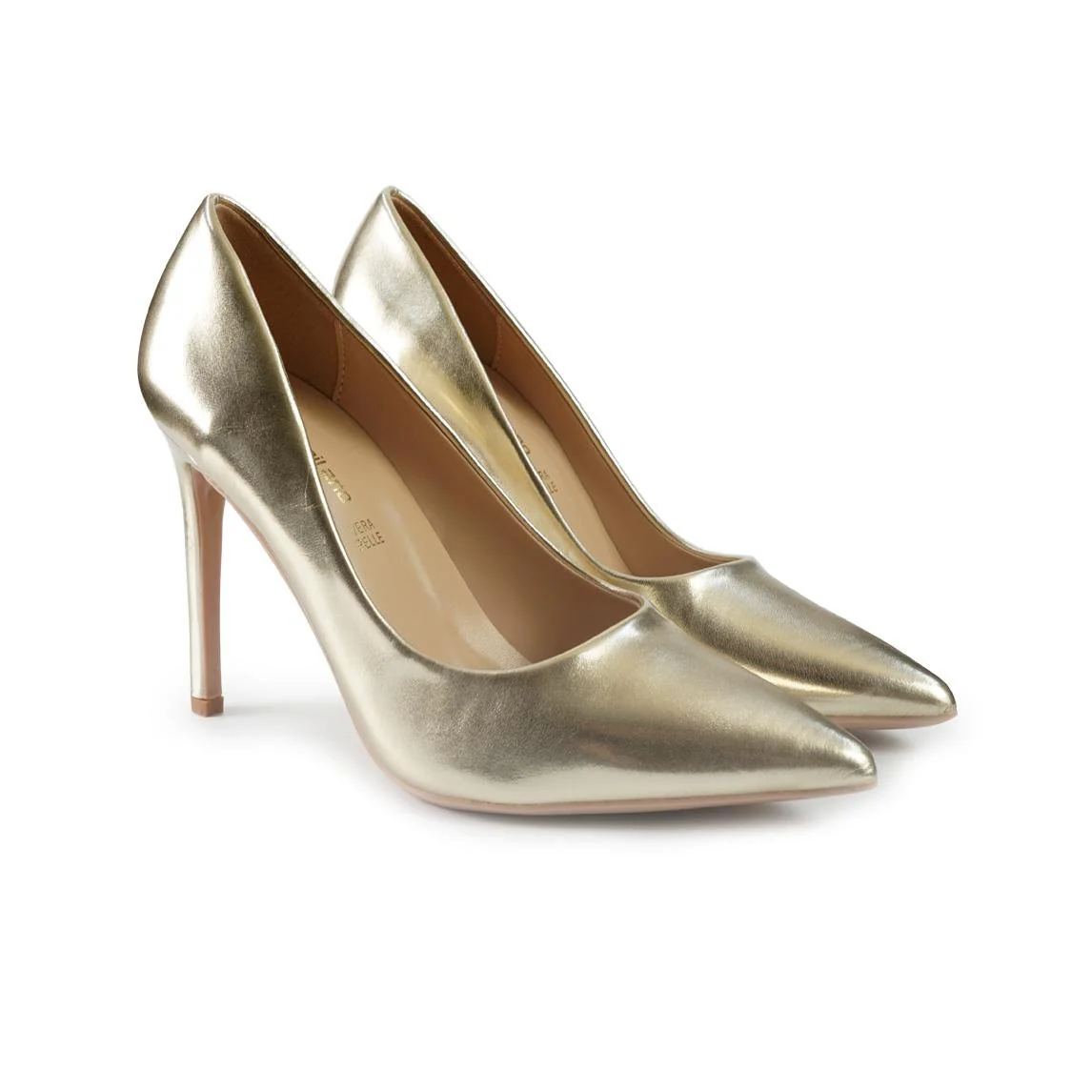 Francesco Milano Decollete Tacco a Spillo in Pelle Platino - immagine 4