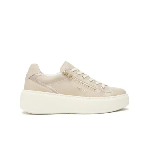 Nero Giardini Sneaker Donna con Platform in Pelle Beige