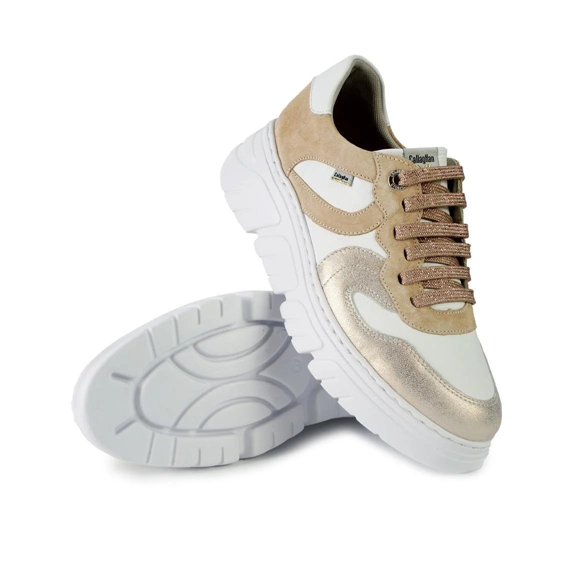 Callaghan Sneakers Donna in Pelle Multicolor Pesca - immagine 3