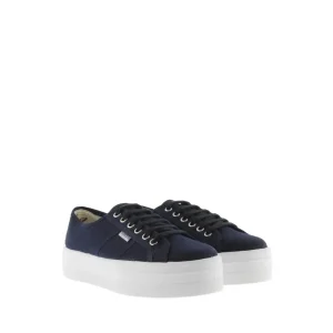 Sneakers Bassa Donna Platform Blu