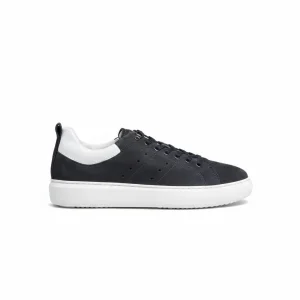 Nero Giardini Sneakers Uomo Bassa in Pelle Nabuk Blu