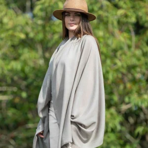 Scialle Lana Misto Seta Polvere