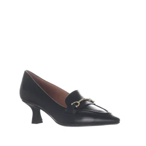 Decollete Pelle Nera Tacco Rocchetto