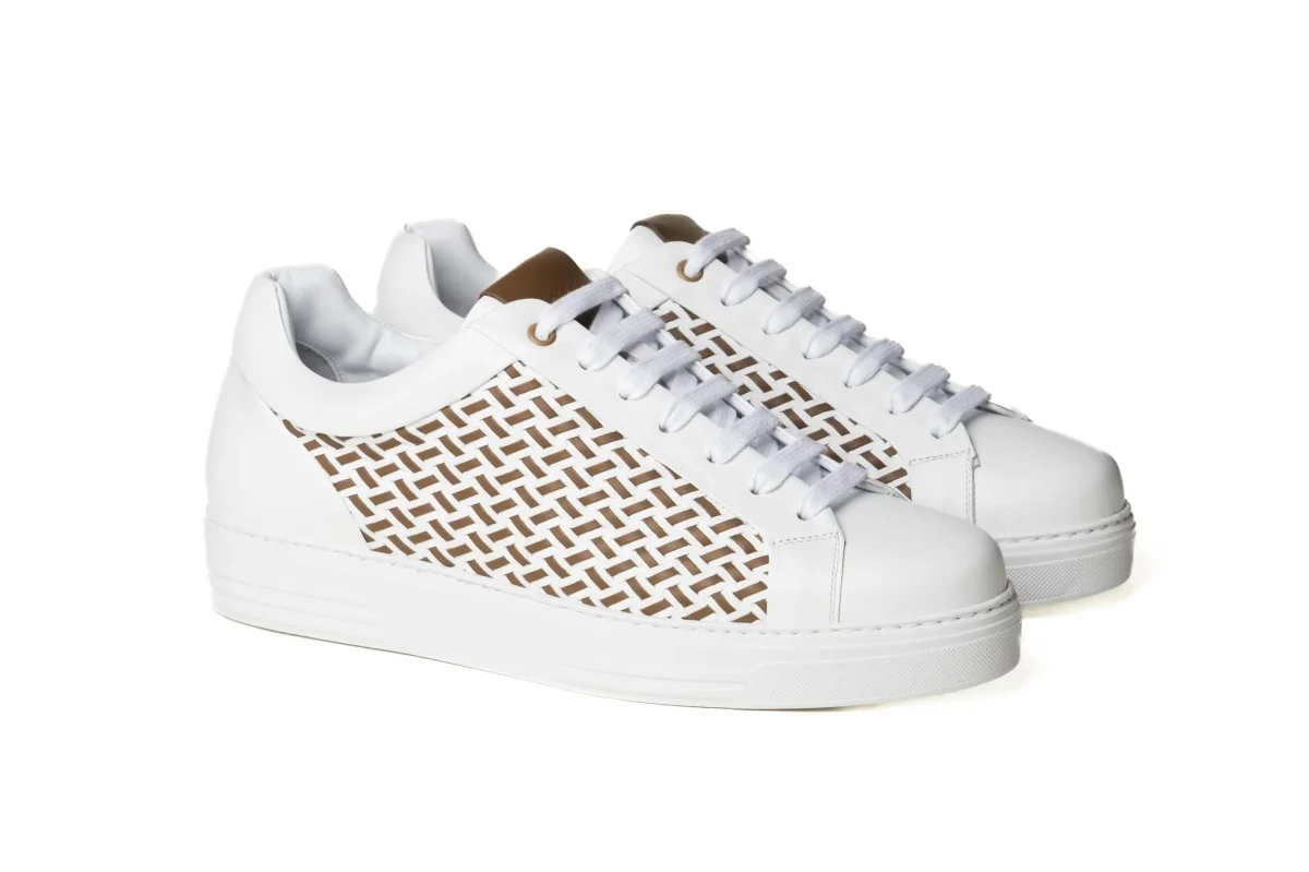 Sneakers Bassa Uomo Pelle Intrecciata - immagine 3