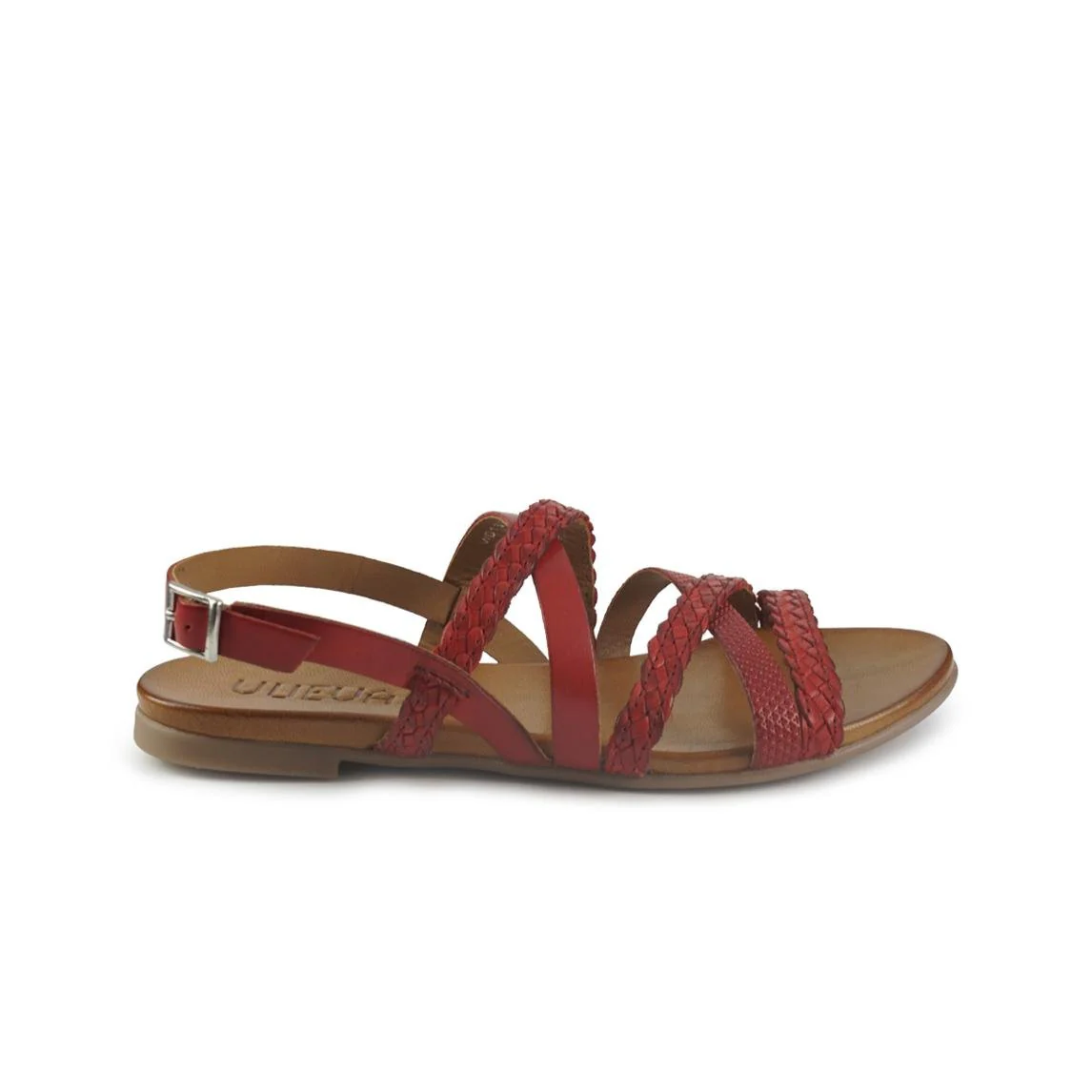 Vueva Sandali Flat Donna in Pelle Rosso - immagine 2