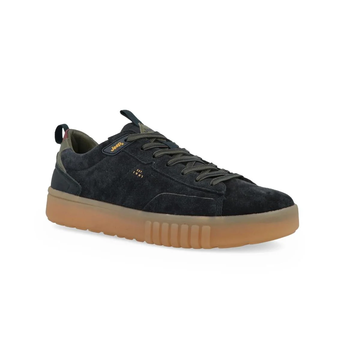 Jeep Sneakers Uomo Bassa in Camoscio Blu Navy - immagine 3