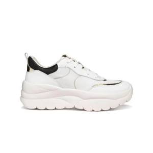 Geox Sneakers Donna Xtors con Zeppa in Tessuto Bianco