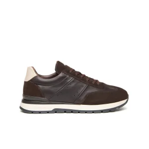 Nero Giardini Sneakers Bassa Uomo in Pelle Marrone