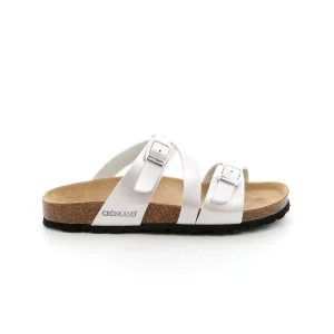 Grunland Sandali Donna Plantare Sughero Doppia Fibbia Perla