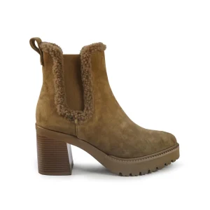 Callaghan Stivaletti Chelsea Donna con Tacco e Plateau in Camoscio Corda