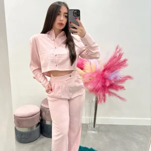 Pantalone Righe Rose