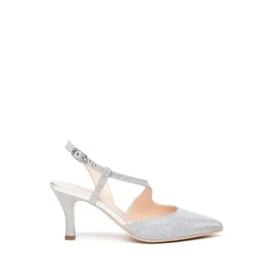 Nero Giardini Chanel a Punta in Tessuto Ghiaccio