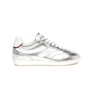 NeroGiardini Sneakers Bassa Donna in Pelle Argento