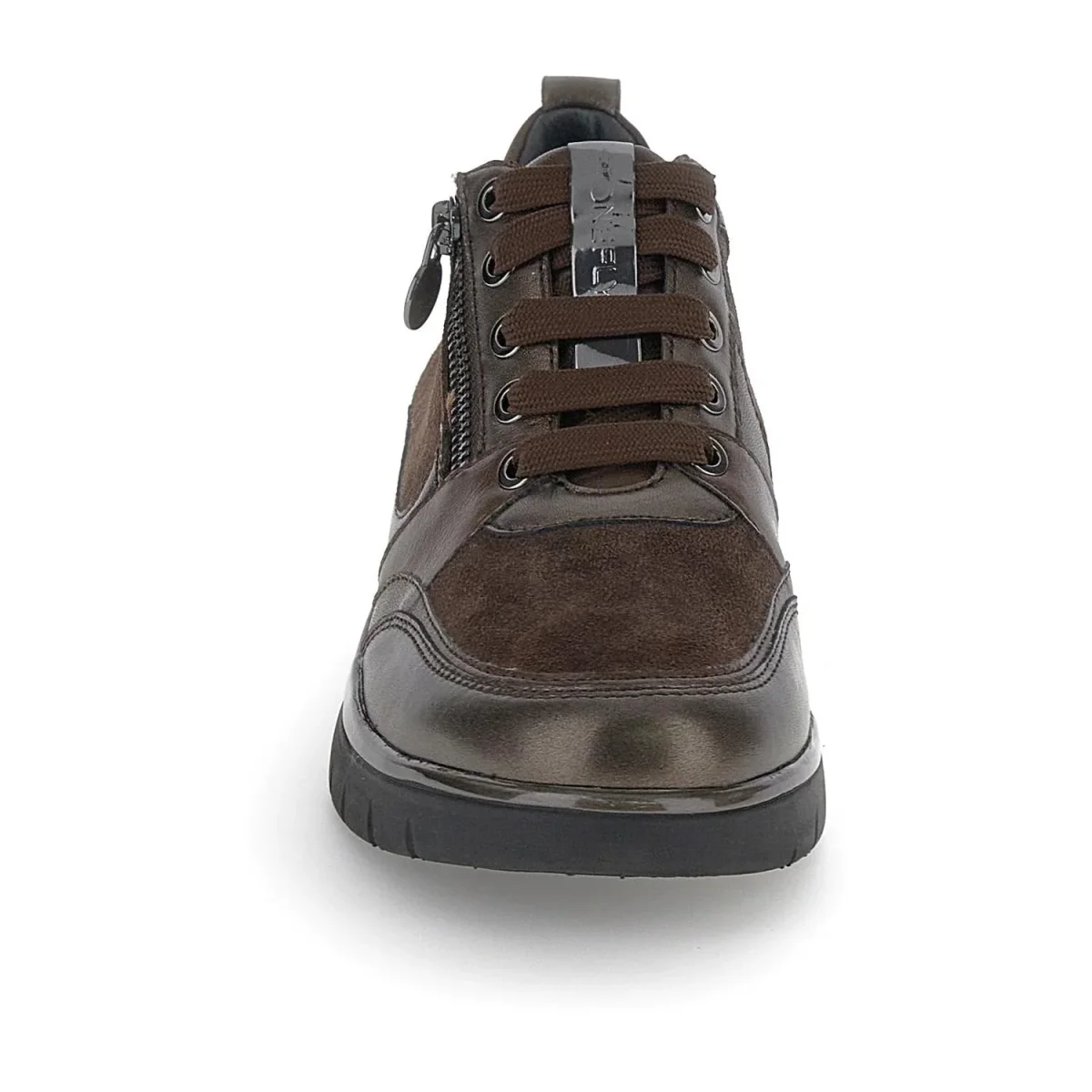 Stonefly Sneakers Donna Lacci e Zip in Pelle Marrone Brown - immagine 4