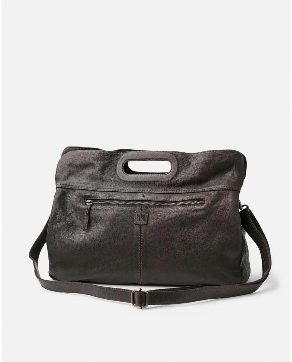 Biba Borsa Cartella Donna con Tracolla in Pelle Marrone - immagine 3