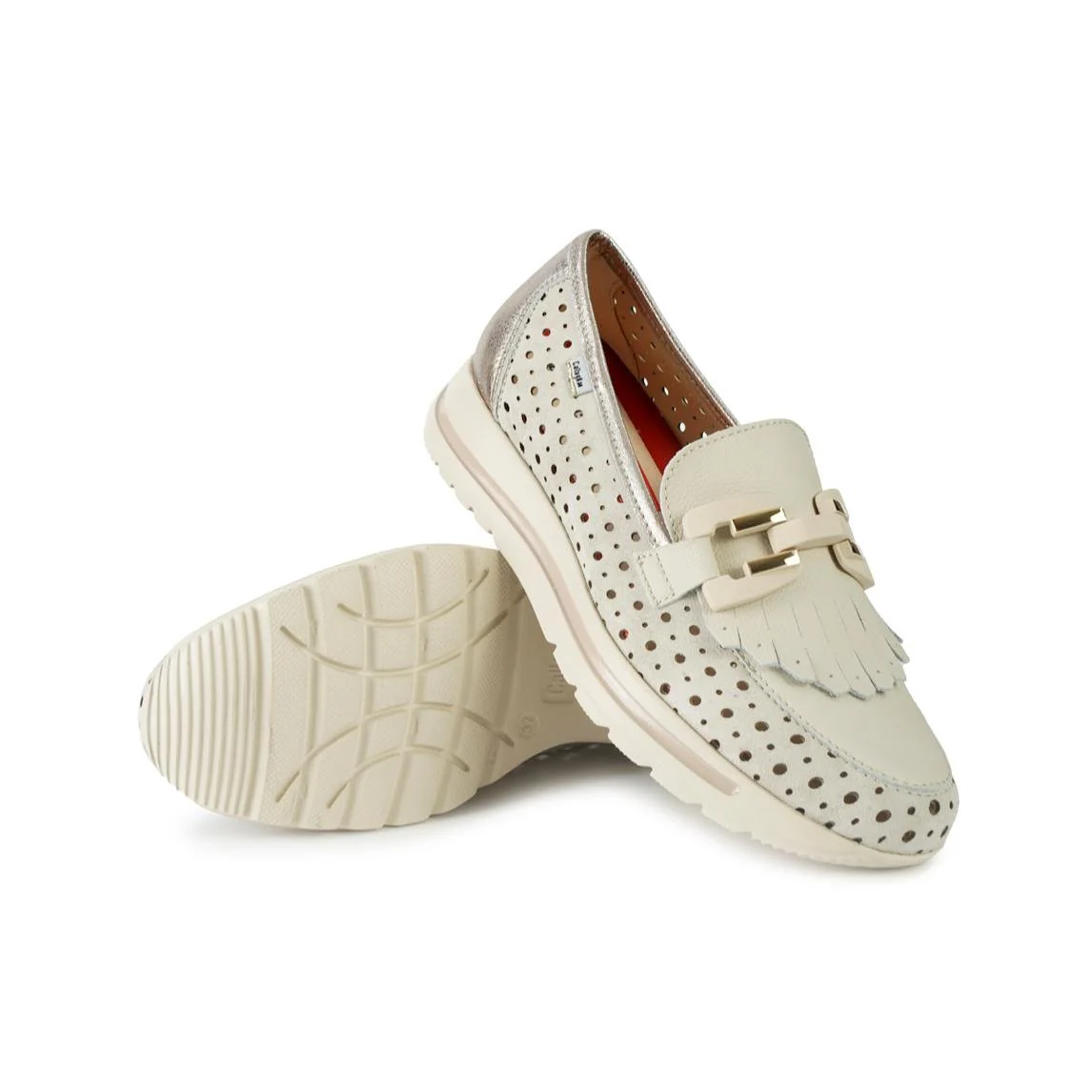 Callaghan Mocassini Donna in Pelle con Morsetto Bianco Off - immagine 3