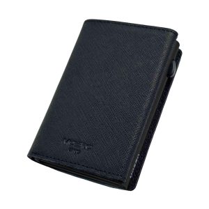 Moero Pro Plus Saffiano Black Zip Portafoglio Slim
