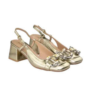 Slingback Gioiello Laminato Oro