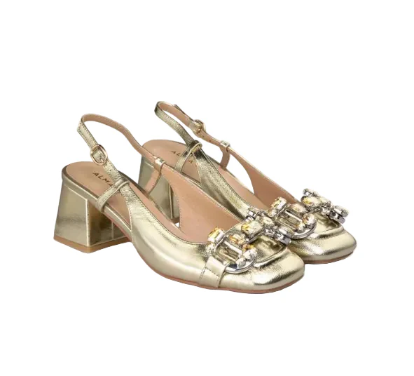 Slingback Gioiello Laminato Oro