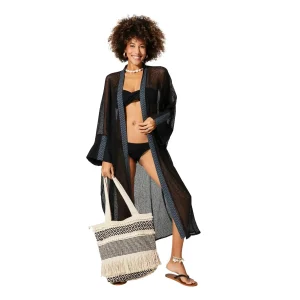 Kimono Estivo Lungo Nero