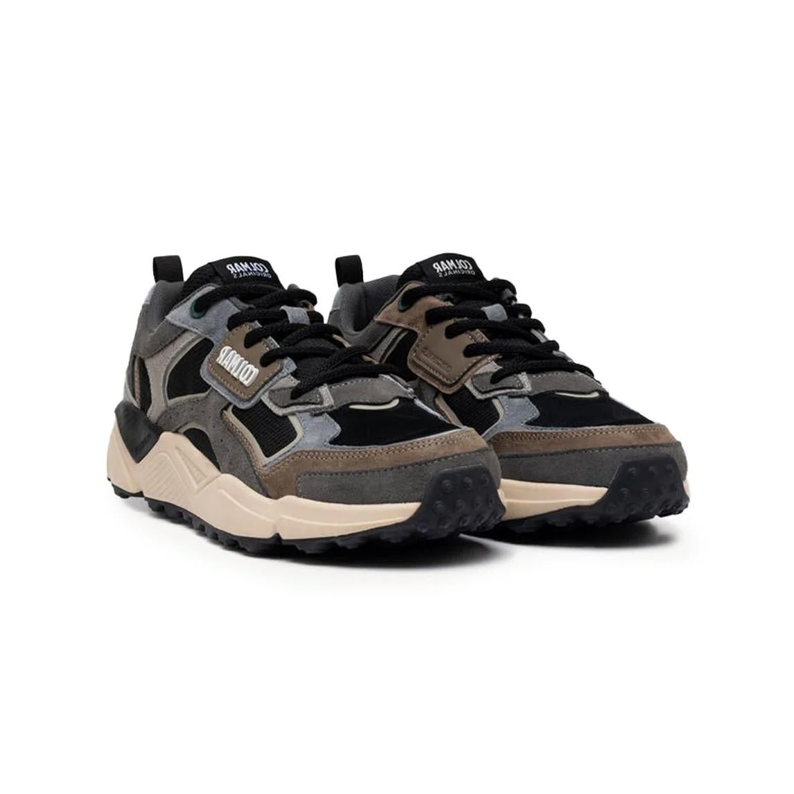 Sneakers Colmar Uomo in Pelle Nero Multicolor - immagine 3