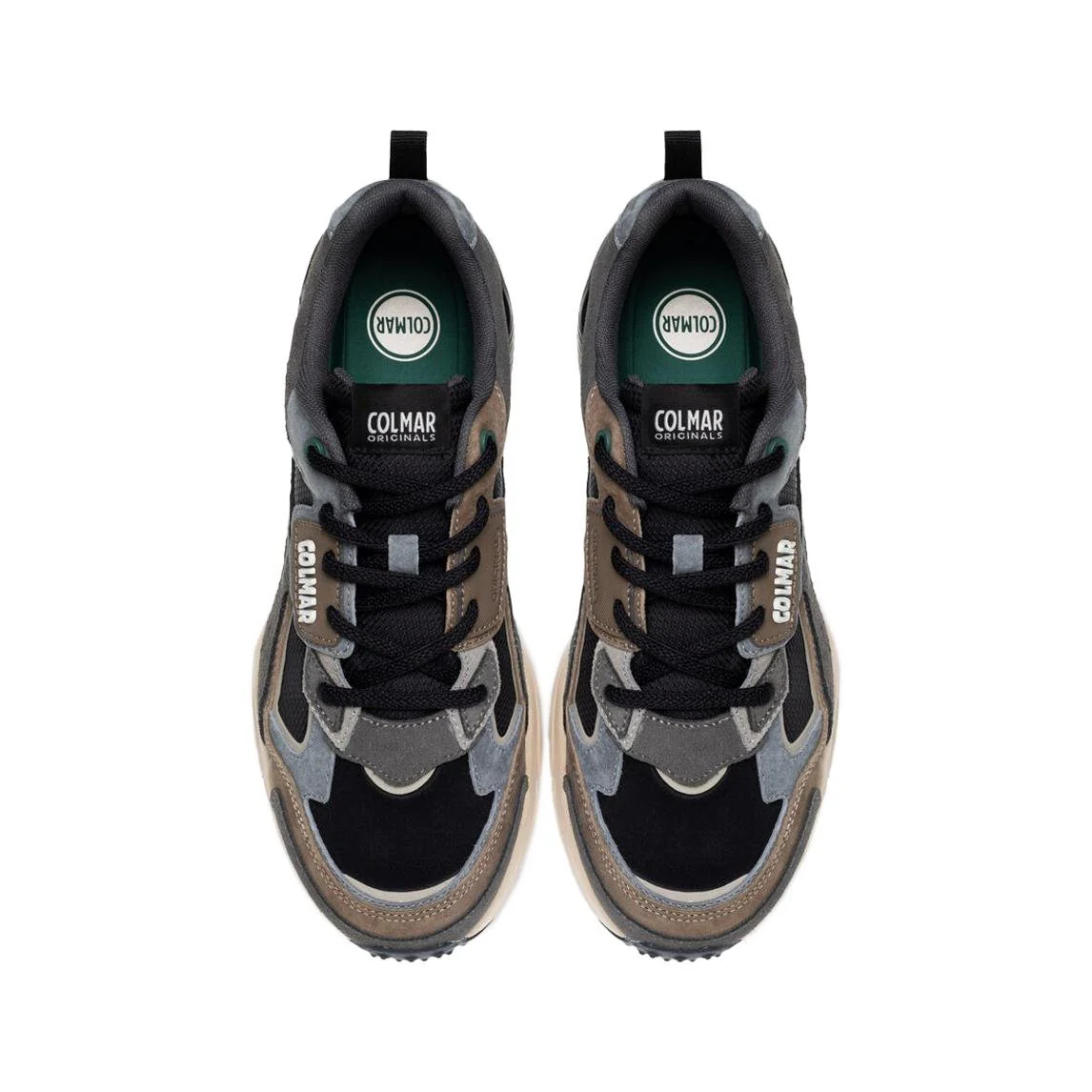 Sneakers Colmar Uomo in Pelle Nero Multicolor - immagine 4