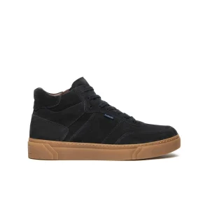 Nero Giardini Sneakers Alta Uomo in Camoscio Blu