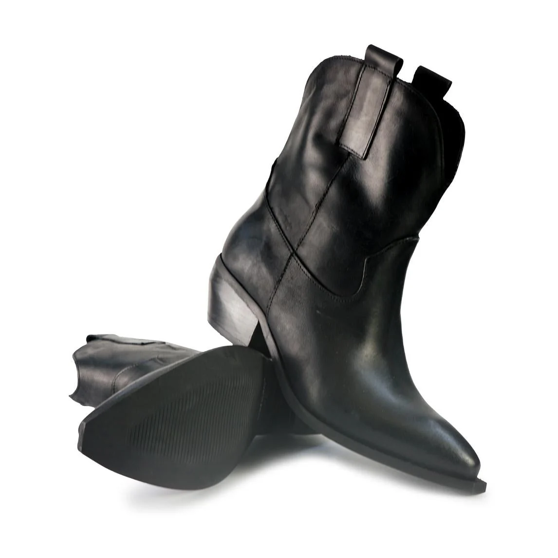 Stivaletto Texano in Pelle Nera - immagine 3