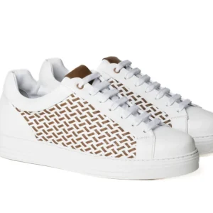 Sneakers Bassa Uomo Pelle Intrecciata