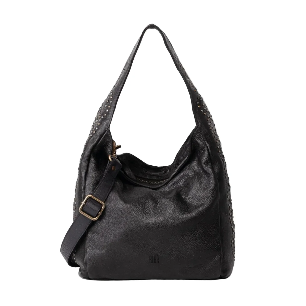 Biba Borsa Hobo con Tracolla in Pelle Nera