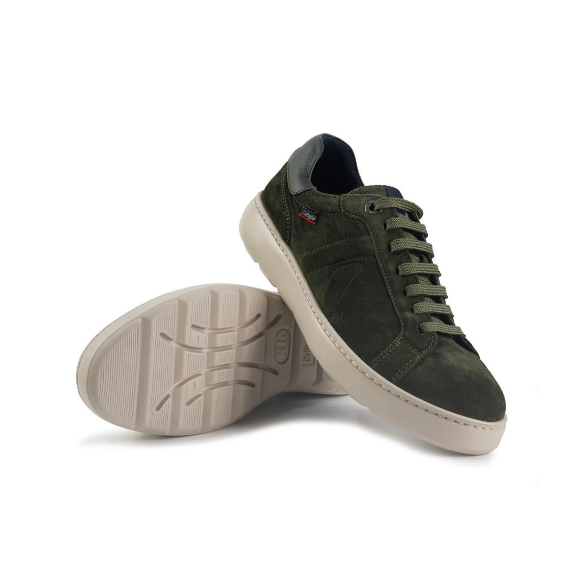 Callaghan Sneakers Uomo Bassa in Camoscio Kaki - immagine 3