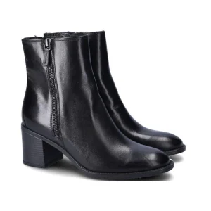 Stivaletti Donna con Tacco in Pelle Nero