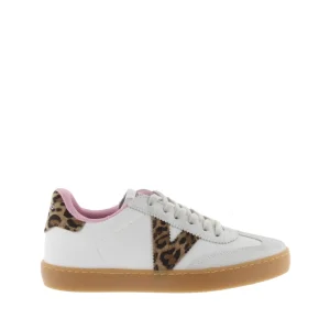 Victoria Sneakers Donna Bassa Pelle Bianco Animalier