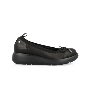 Impronte Ballerine con Zeppa in Pelle Nero