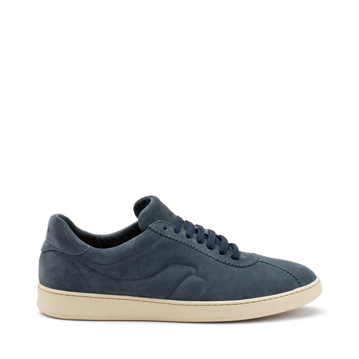 Frau Sneakers Uomo Bassa in Camoscio Blu - immagine 2