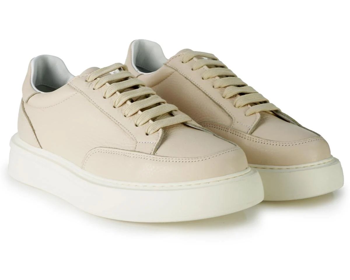 Sneakers Bassa Uomo Pelle Milk - immagine 4