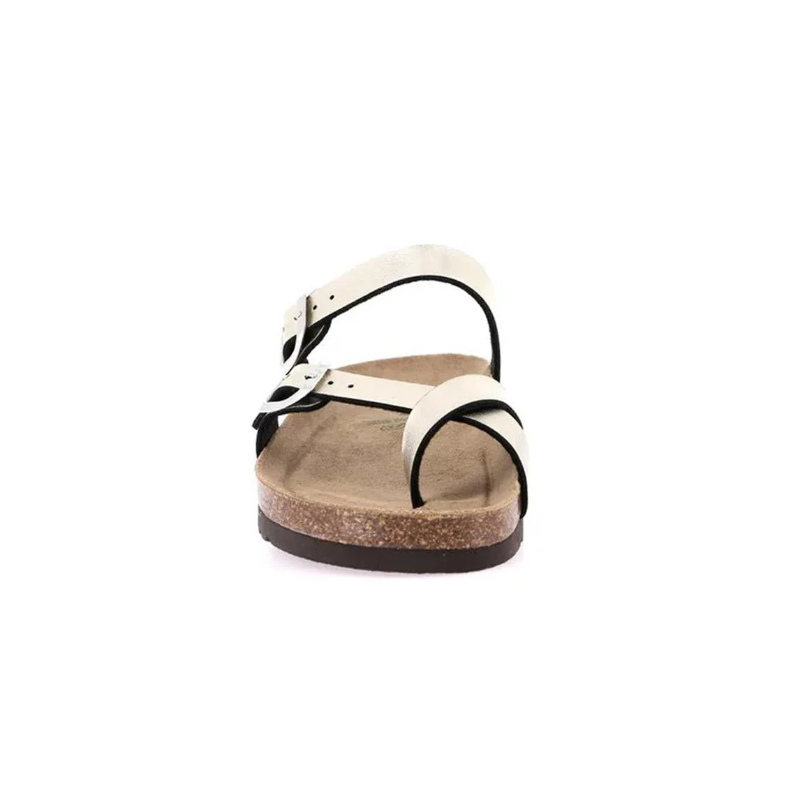 Grunland Sandali Infradito Donna Plantare Sughero Doppia Fibbia Champagne - immagine 3