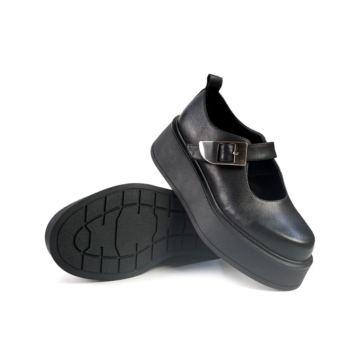 Ballerine con Zeppa Bruno Premi in Pelle Nero - immagine 3