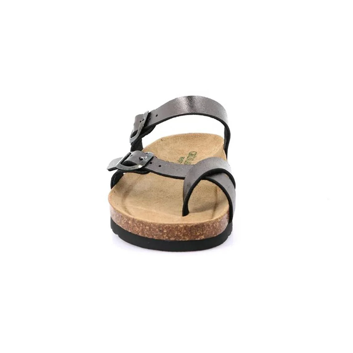 Grunland Sandali Infradito Donna Plantare Sughero Doppia Fibbia Antracite - immagine 3