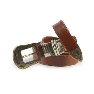 Spatarella Cintura Texana Donna in Pelle Cuoio
