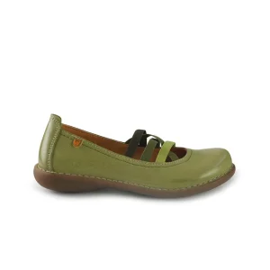 Jungla Ballerine in Pelle Multicolor Verde
