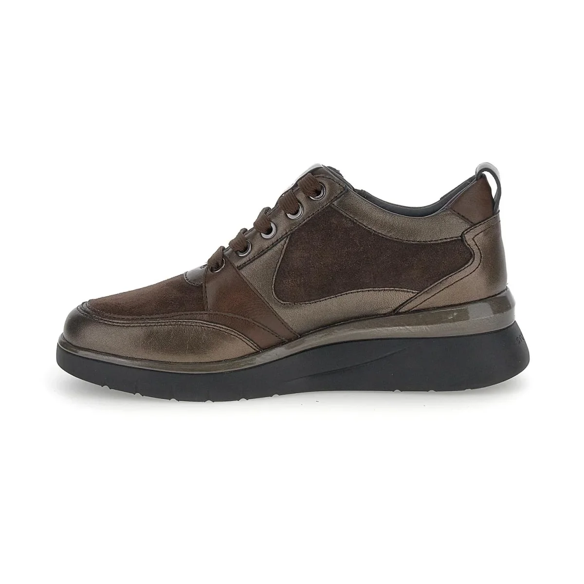 Stonefly Sneakers Donna Lacci e Zip in Pelle Marrone Brown - immagine 6