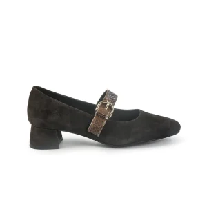 Frau Decolletรจ Mary Jane in Camoscio Cacao