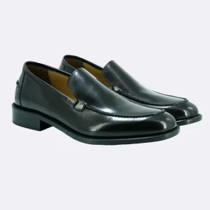 Mocassino Liscio Fondo Cuoio in Pelle Marrone