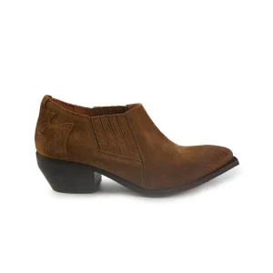 Stivaletto Texano alla Caviglia  in Camoscio Cuoio