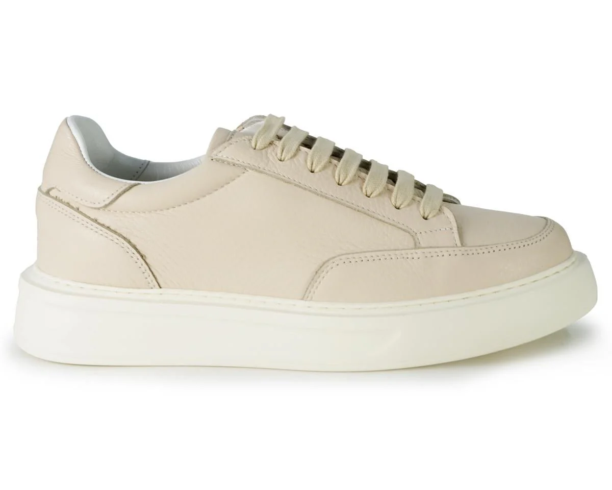 Sneakers Bassa Uomo Pelle Milk
