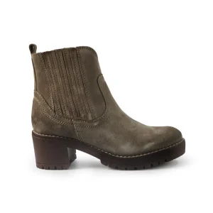 Vueva Stivaletti Chelsea Donna con Tacco in Camoscio Taupe