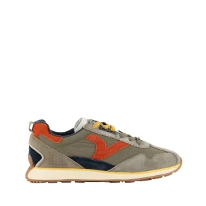 Victoria Sneakers Running Uomo in Pelle Kaki Multi