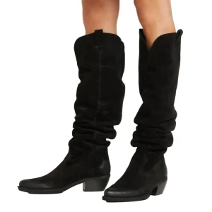 Texano Donna Camoscio Nero