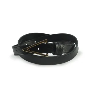 Spatarella Cintura Donna in Pelle Nero